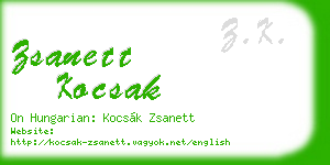 zsanett kocsak business card